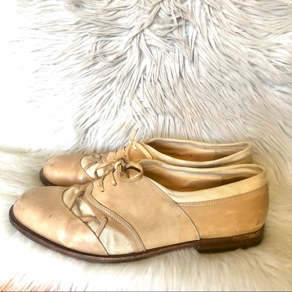 Vintage Bally Leather Oxford Saddle Shoes 9 D - Picture 1 of 11